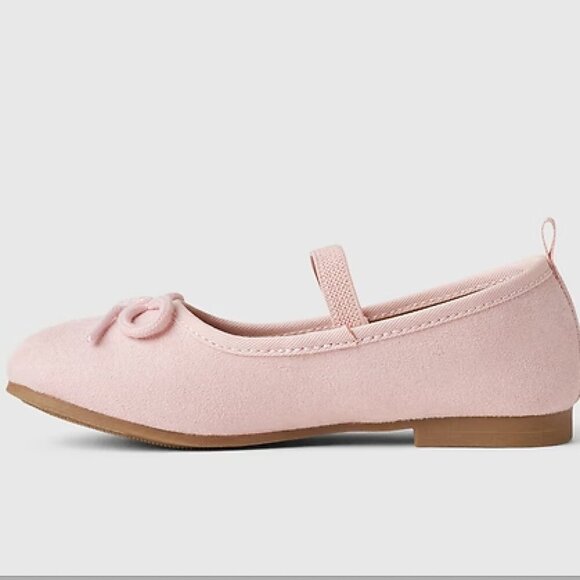 Baby GAP, Toddler Ballet Flats, Pink Size 5, Elastic Band, Faux Bow Detail - Picture 4 of 7